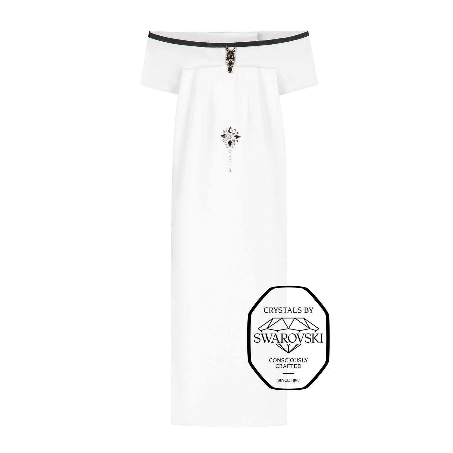 Stock slips - Marinblå trim, mandel