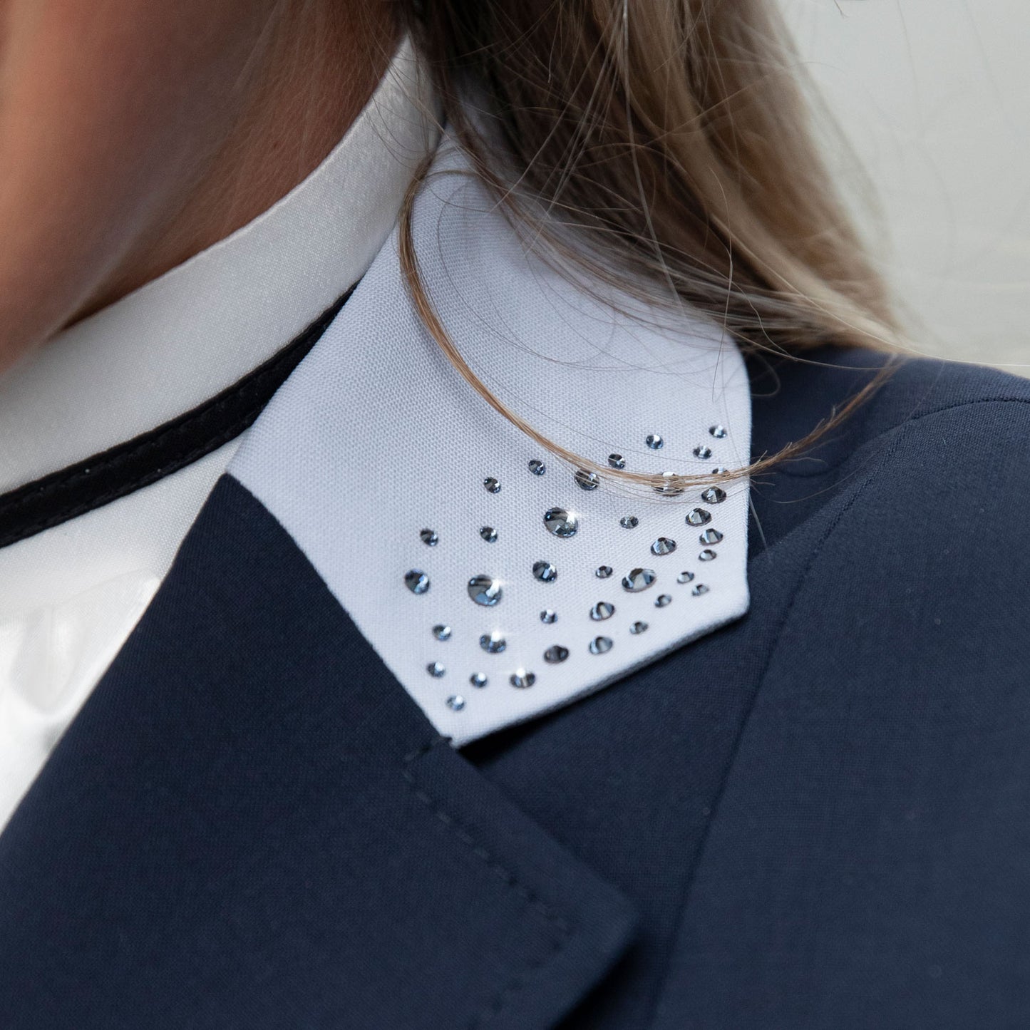 Slipjas - marinblå, ljusblå & Swarovski