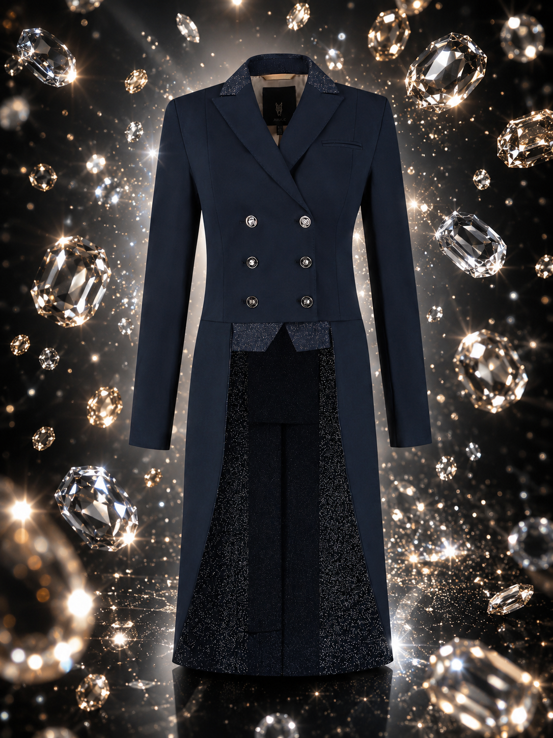 Skräddarsydd Frack - Navy Stardust - Swarovski Edition